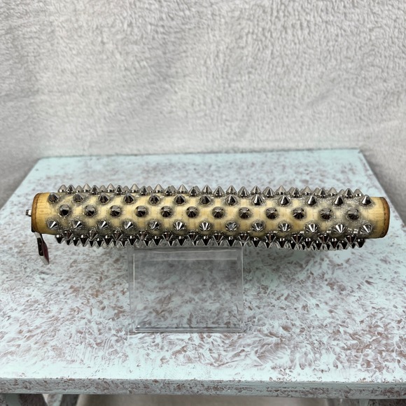 Christian Louboutin‎ Spiked Wallet Long Zip Around Red Interior Designer - Picture 3 of 16